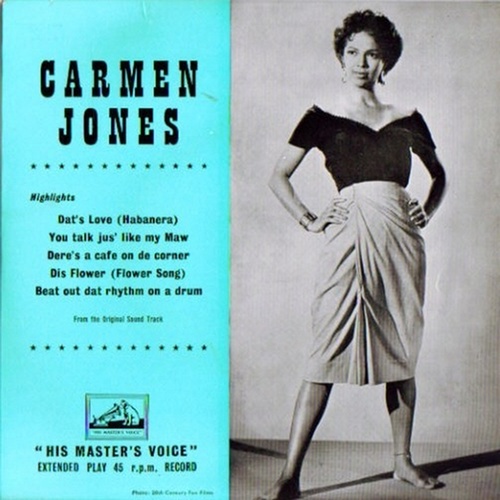 Jones, Carmen  Highlights (Single-Platte, Dat`s Love / You talk jus`like my Maw / Dere`s a cafe on de corner / Dis Flower / Beat out dat rhythm on a drum) 