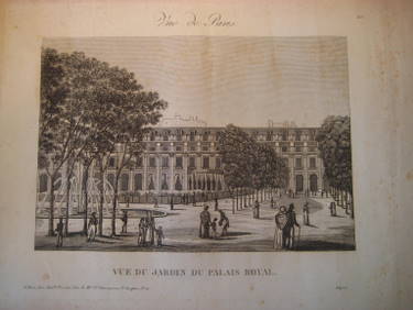 Anonym  Vue de Paris - Vue du Jardin du Palais Royal (Gravure) 