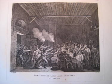 Berthault, (Jean-Gabriel) (?)  Arrestation de Louis Seize a Varennes le 22 Juin 1791 (Gravure) 