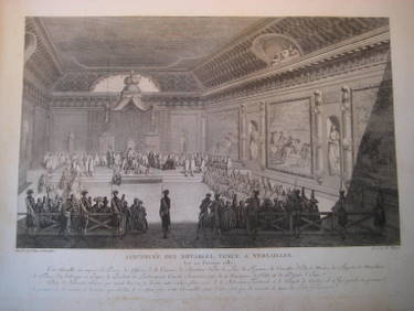 Girardet, (Abraham)  Assemble des Notables, Tenue a Versailles le 22 Fevrier 1787 (Gravure) 