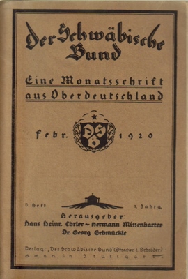 diverse  Der Schwäbische Bund, (Eine Monatsschrift aus Oberdeutschland), 