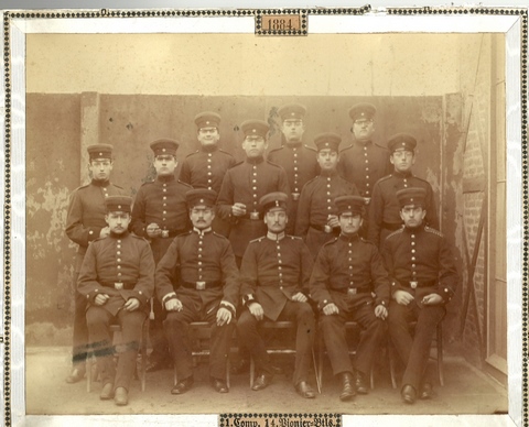 ohne Autor  21. Companie, 14. Pionier-Bataillon (Gerahmte Fotografie v. 1884) 
