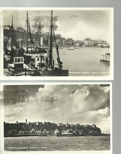 o.Verfasser  2 Ansichtskarten Helgoland (Ansicht von Reede) + Hafen 