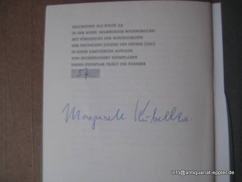 Kubelka, Margarete  Unterwegs notiert (Gedichte) 