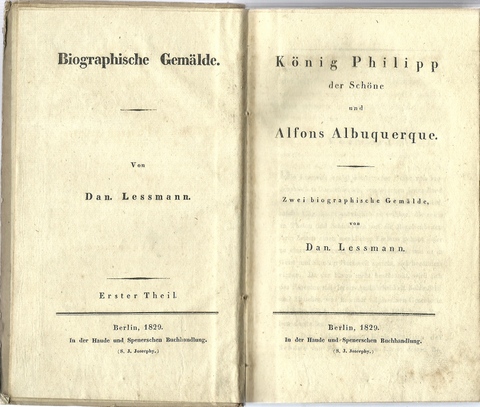 Lessmann, Daniel  König Philipp der Schöne und Alfons Albuquerque (Zwei Biographische Gemälde) 