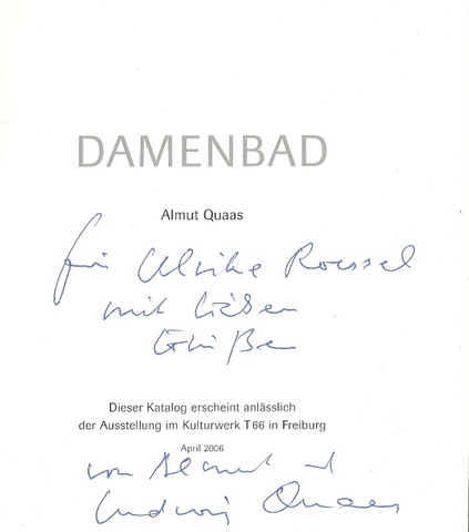 Quaas, Almut  Damenbad (Katalog anl. der Ausstellung im Kulturwerk T 66 in Freiburg) 