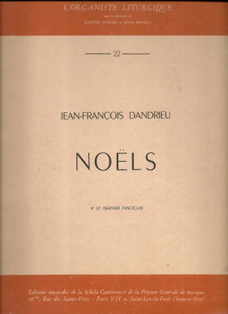Dandrieu, Jean-Francois  Noels (4e et dernier fascicule) 