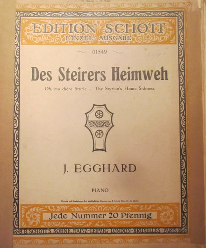 Egghard, Jules  Des Steirers Heimweg Op. 215 (O, ma chere Styrie - The Styrian`s Home Sickness) (Piano) 