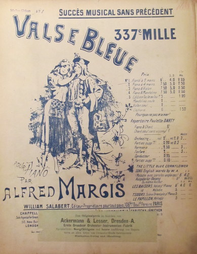 Margis, Alfred (1874-1913)  Valse Bleue (pour Piano) 