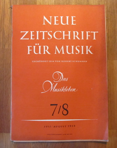 Hartmann, Karl Amadeus und Ernst Thomas  NZ / Neue Zeitschrift für Musik Nr. 7-8/1959 