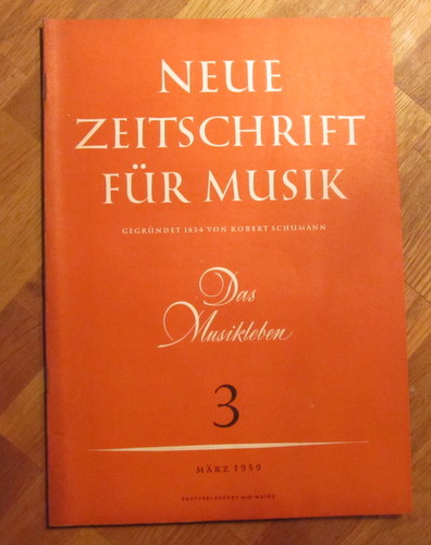 Hartmann, Karl Amadeus und Ernst Thomas  NZ / Neue Zeitschrift für Musik Nr. 3/1959 
