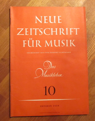 Hartmann, Karl Amadeus und Ernst Thomas  NZ / Neue Zeitschrift für Musik Nr. 10/1959 