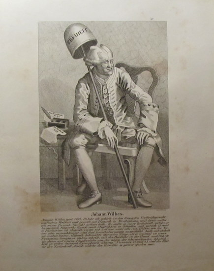 Hogarth, William  Lithographie "Johann Wilkes" 