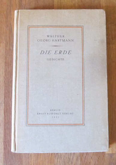 Hartmann, Walther Georg  Die Erde (Gedichte) 