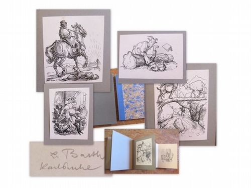 Barth, Ludwig (Maler)  2 Handgebundene Bücher aus dem Besitz des Künstlers mit 19 bzw. 20 Holzschnitten (teils im Druck signiert) (1920/30er Jahre) 