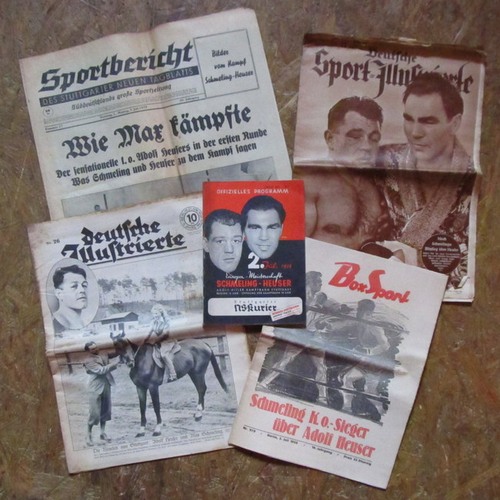 Schmeling / Heuser  5 Titel / Europa-Meisterschaft Schmeling - Heuser. 2.7.1939 (Offizielles Programm. Adolf-Hitler-Kampfbahn Stuttgart) 