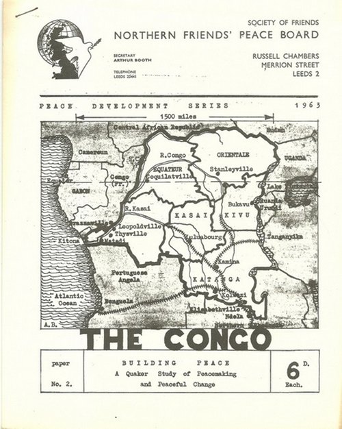 Booth, Arthur (Secretary)  The Congo (Building Peace. A Quaker Study of Peacemaking and Peaceful Change) 