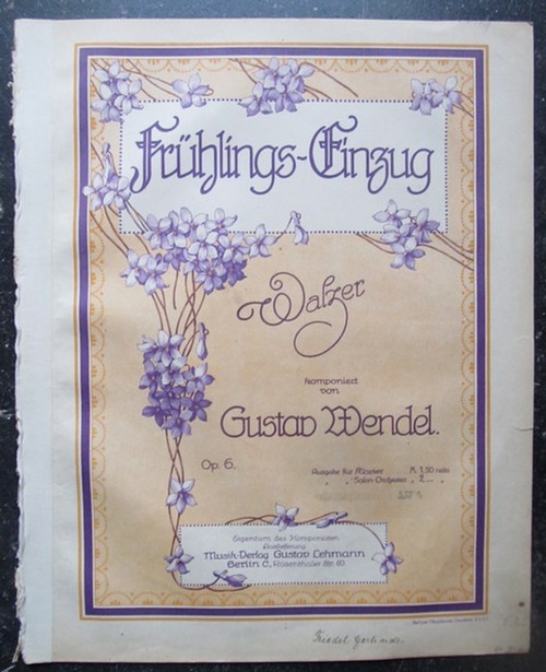 Wendel, Gustav  Frühlings-Einzug Op. 6 (Walzer. Ausgabe für Klavier) 