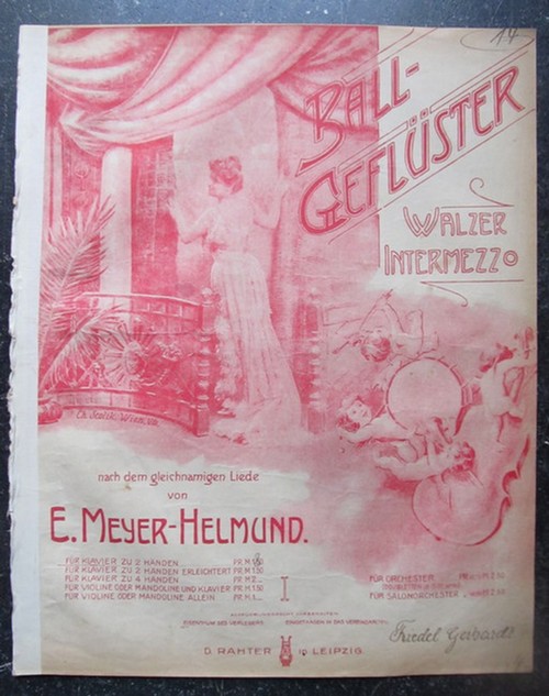 Meyer-Helmund, E. (Erik)  Ballgeflüster (Walzer-Intermezzo für Klavier zu 2 Händen erleichtert, Op.73  No.2) 