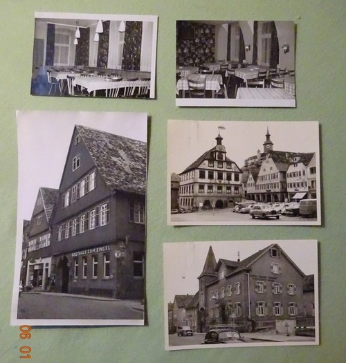 Meyer, Walter (Karlsruhe)  5 s/w Fotografien und 4 Negative v. Vaihingen am Neckar 24.1.1964 (Gasthaus Zum Engel außen und innen; Gasthaus Brauerei Schwanen, Marktplatz) 