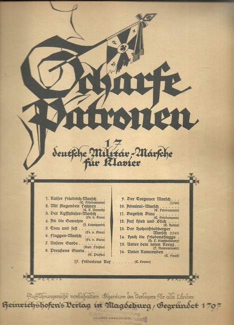 diverse  Scharfe Patronen (17 deutsche Militär-Märsche für Klavier) 