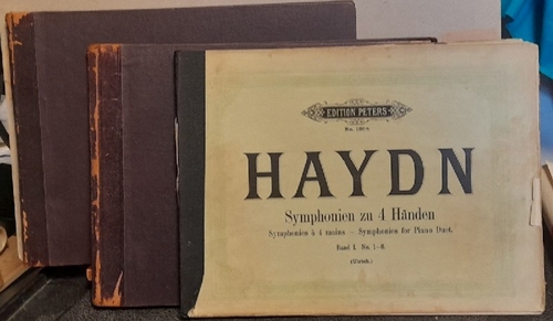 Haydn, Joseph  Symphonien für Pianoforte zu 4 Händen bearbeitet v. Hugo Ulrich Band I (No. 1-6), Band II (No. 7-12), Band III (13-) 