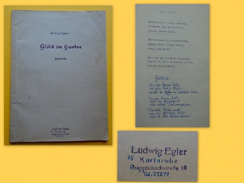 Egler, Ludwig  Glück im Garten (Gedichte) 