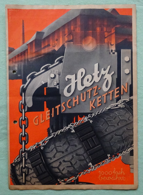 Hetz, Fritz  Hetz Gleitschutz-Ketten 1000fach bewährt (Verkaufsprospekt mit Abbildungen und Preisen) 