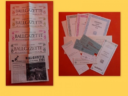 ohne Autor  Ballgazette (Mitternachtsausgabe der Ballgazette (Ball-Gazette, so 1966) zum Karlsruher Bühnen- und Presseball 1966, 1967, 1968, 1969, 1970) 