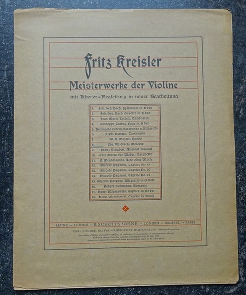 Kreisler, Fritz  Chr. W, Gluck, Melodie 