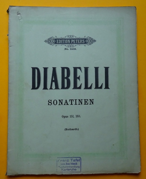 Diabelli, Anton  Sonatinen Opus 151, 168 (Für Piano Solo rev. von Adolf Ruthardt) 