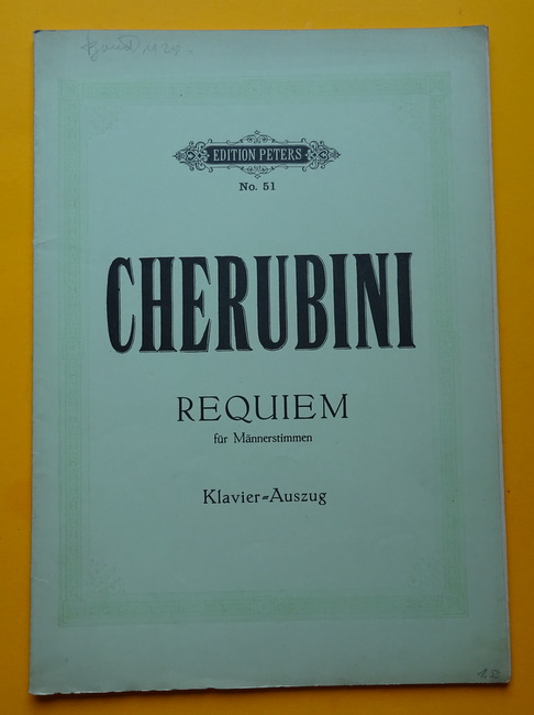 Cherubini, Luigi  Requiem für Männerstimmen (Klavierauszug von Hugo Ulrich) 
