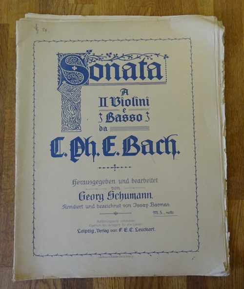 Bach, Karl Philipp Emanuel  Sonate für II Violinen und Baß / Sonata a II Violini e Basso (Hg. Georg Schumann, rev. und bez. v. Issay Barmas) 