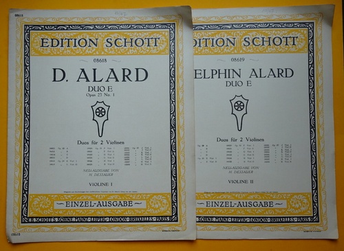 Alard, D. (Jean-Delphin)  Duo E (Duos für 2 Violinen; Violine I + II, Neu-Ausgabe vpn H. Dessauer) 