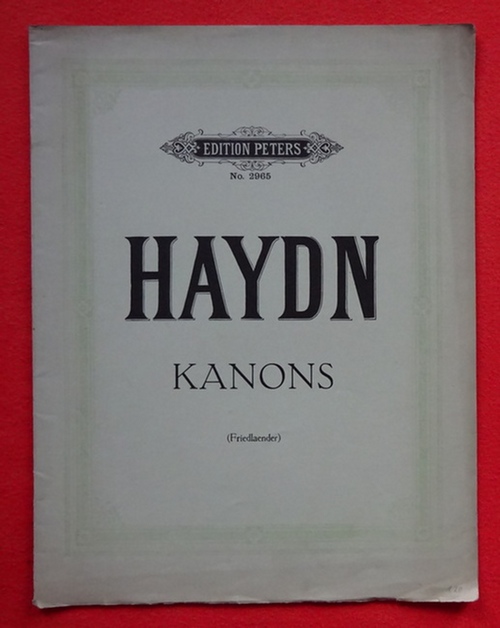 Haydn, Joseph  6 Kanons (Hg. Max Friedländer) 