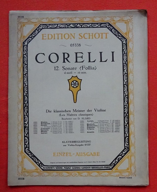 Corelli, Archangelo (1653-1713)  12. Sonate (Follia) d moll - re min (Bearb. v. D. Alard) 