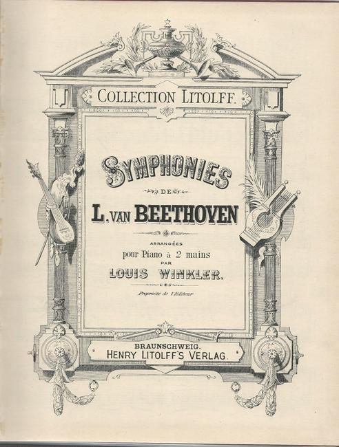 Beethoven, Ludwig van  Symphonies arangees pour Piano a 2 mains par Louis Winkler 