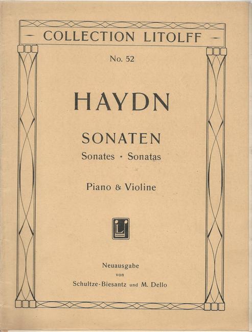Haydn, Joseph  Sonaten / Sonates / Sonatas (Piano & Violine) 