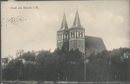 ohne Autor  Ansichtskarte Gruß aus Baruth i.M. (Mark) (Kirche) 