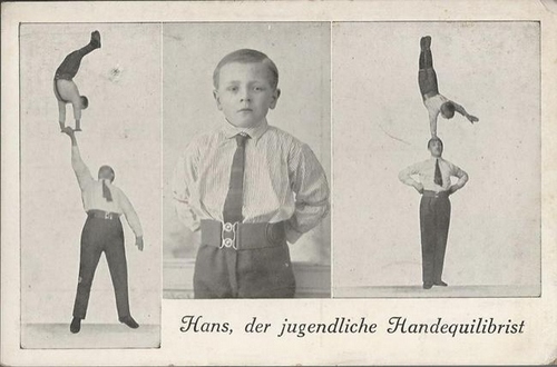 ohne Autor  Ansichtskarte Hans der jugendliche Handequilibrist (Equilibrist) 
