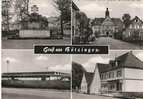 ohne Autor  Ansichtskarte "Gruß aus Bötzingen" (4 Motive) 