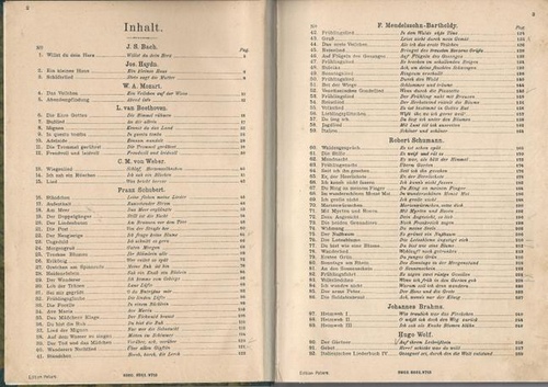 Dörffel, Alfred  Liederkranz (Inhalt siehe Abbildung) Sammlung der berühmtesten Lieder für eine Singstimme mit Klavierbegleitung - Mittlere Stimme 