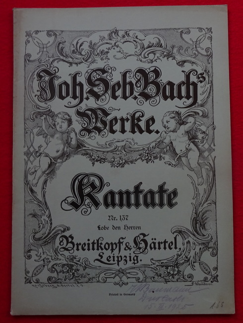 Bach, Johann Sebastian  Werke: Kantate Nr. 137 (Lobe den Herren) 