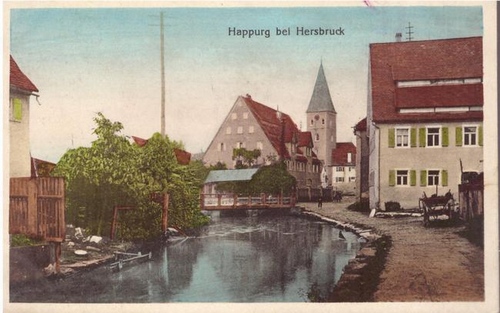   Ansichtskarte Happurg bei Hersbruck (Partie am Bach) 