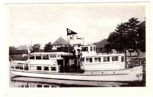   Ansichtskarte Zur Erinnerung an die Rheinfahrt mit Motorschiff "Enderle von Ketsch" (Besitzer Jakob Limbeck, Kapitän) 