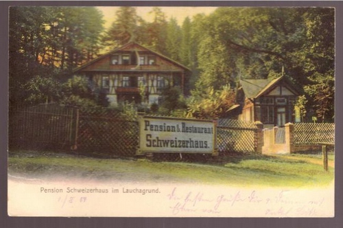   Ansichtskarte Pension Schweizerhaus im Lauchagrund 