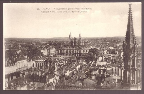  3 Ansichtskarten AK Nancy (Vue generale, prise depuis Saint-Epvre / General View taken from St. Epvre`s Church) 