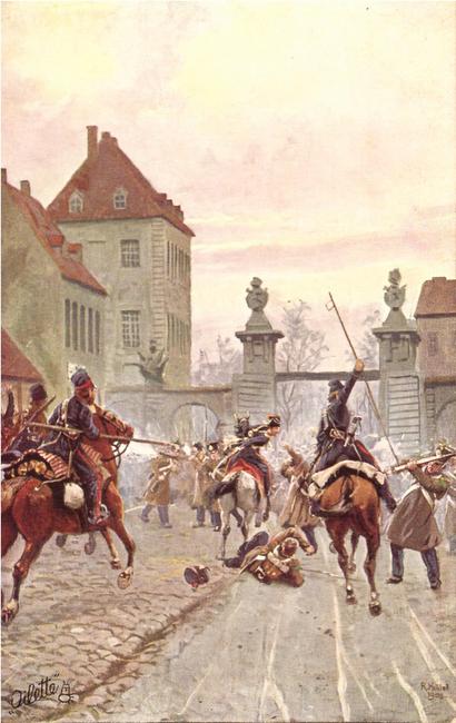   Ansichtskarte AK "Kampf am Halle`schen Tore zu Berlin am Morgen des 4. März 1813" 