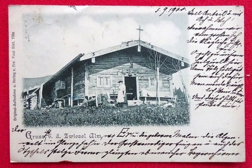   Ansichtskarte AK Gruss v.d. Zwiesel Alm (Zwieselalm) (Berghütte) 