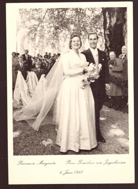   Ansichtskarte AK Fotokarte. Prinzessin Margarita, Prinz Tomislaw von Jugoslawien 6. Juni 1957 